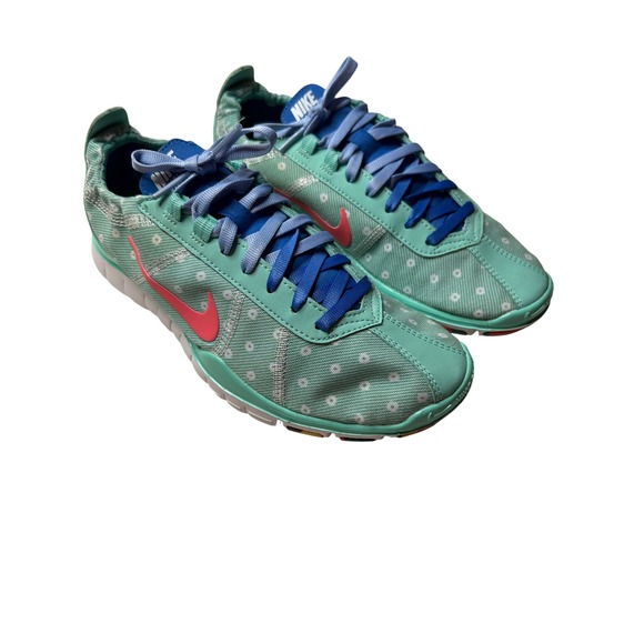 Nike Shoes - Nike Free Twist Training Shoes Womens 8.5 Teal‎ Pink Floral Sneakers Running